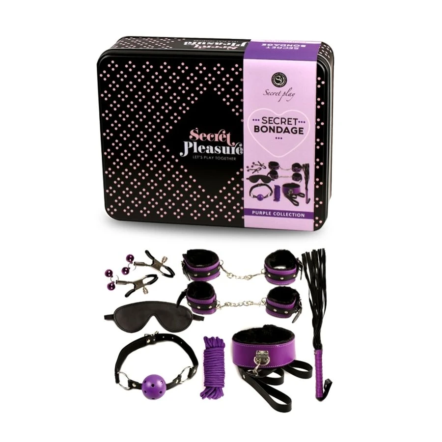 SECRETPLAY - BDSM SET 8PCS VIOLA / NERO.
